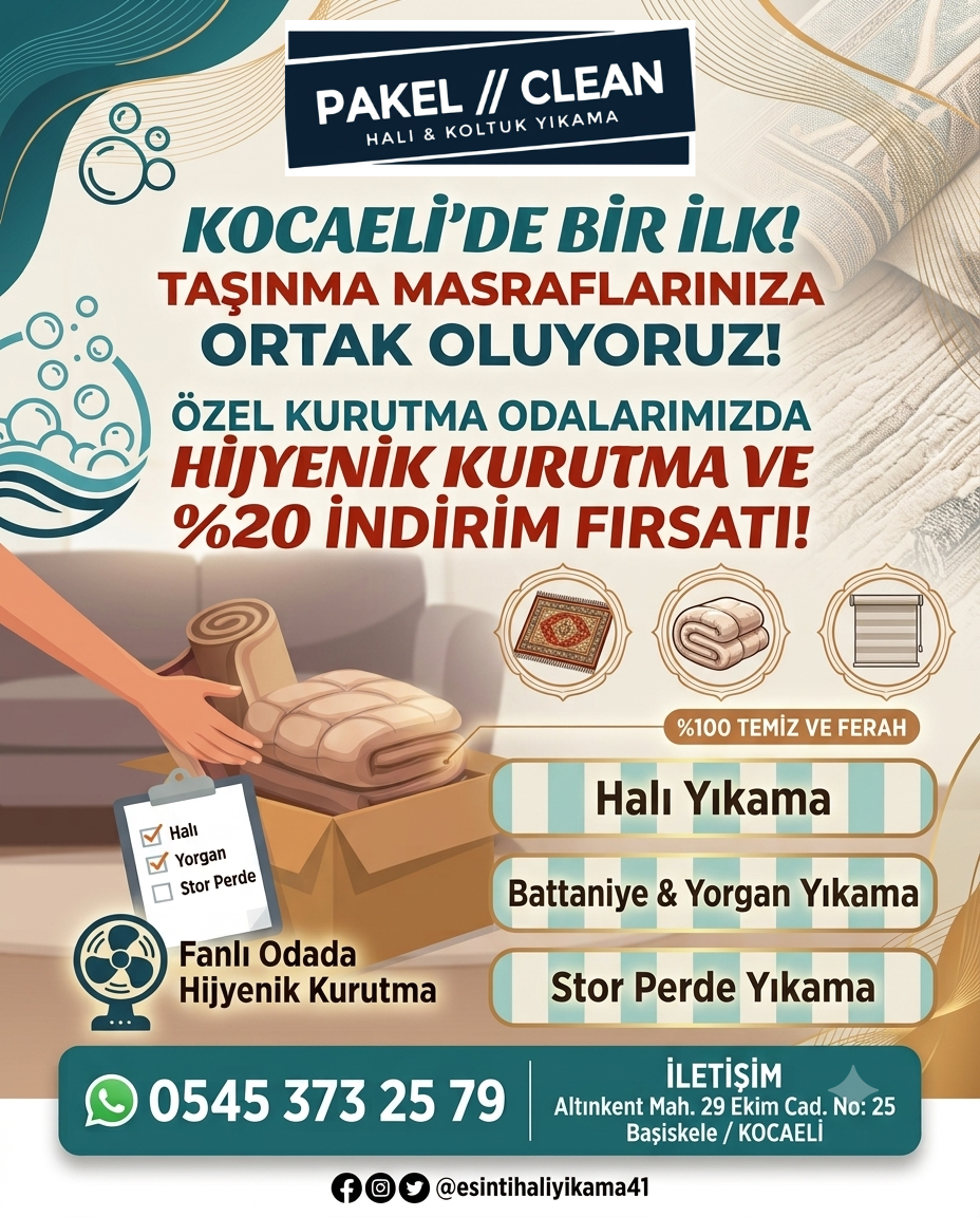 Pakel Halı Yıkama Taşınma Kampanyası
